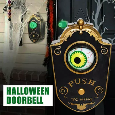 Halloween Doorbell Decoration Creepy Moving Eyes With Scary Sound • £16