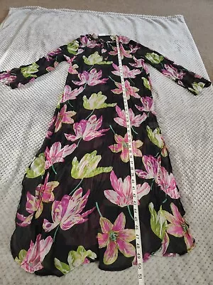 MANUEL CANOVAS Silk Floral Beach  Dress. SIZE 10. VERY GOOD CONDITION  • £35