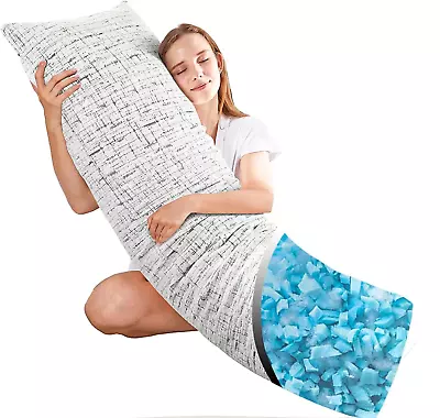 Ubauba Memory Foam Body Pillow With Bamboo Cover-Full Body Pillows For Adults-Ad • $27.92