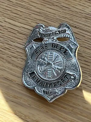 Vintage Frankfort IL Illinois Fire Dept. Inspector Badge • $42