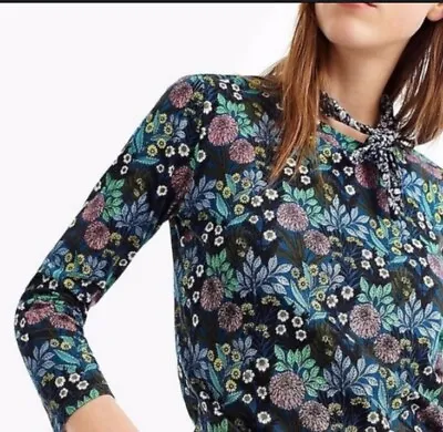 NEW! J.Crew X Abigail Borg Floral Blouse Liberty Top XXS Shirt Tee • $24.95