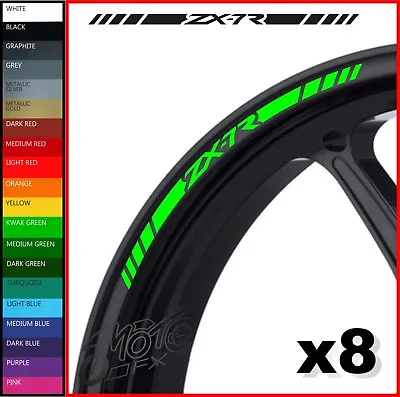 £9.98 • Buy 8 X ZX7R Wheel Rim Decals Stickers - 20 Colors - Zx-7r 750 R Zxr750 Zxr Ninja