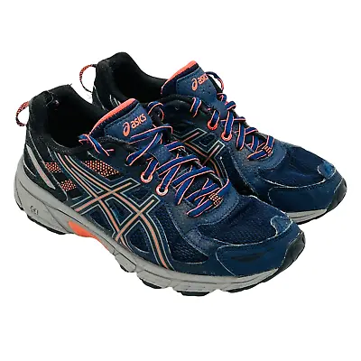 Asics Womens Gel Venture 6 Shoes Sneakers Size 7 Blue T7G6N Athletic Running • $19.99