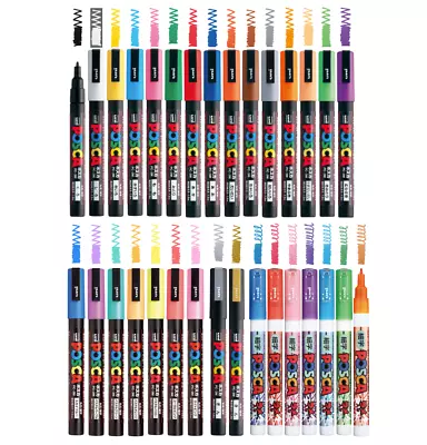 Posca Paint Pens Markers Fine Point Set PC-3M | Full Set 31 Colors | US Seller • $65.99