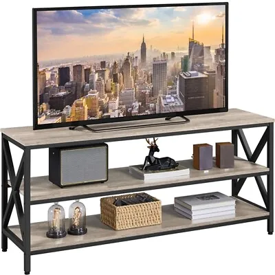 Industrial TV Stand For 65 Inch TV Console Table With Storage For Living Room • $109.99