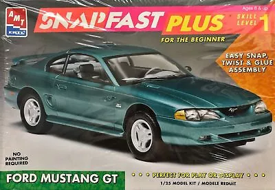 AMT Ertl 6784 1/25 Scale SnapFast Plus 1994 Ford Mustang GT Plastic Model Kit • $29.99