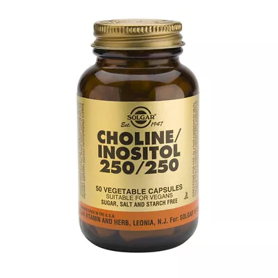 £25.79 • Buy SOLGAR CHOLINE-INOSITOL 250/250mg Veg.caps 50s