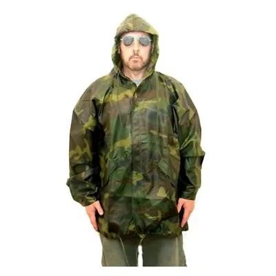 Military Surplus GI Camouflage Rain Parka - Mens Nylon Medium Size : MJ128M • $53.99