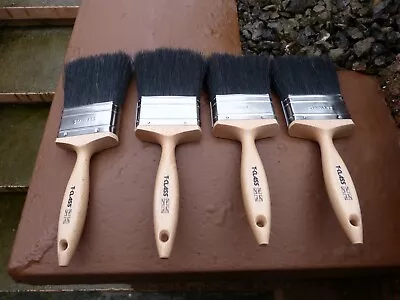 4 Harris Hamilton Perfection 3  Paint Brushes Pure Black Bristle BRITISH MADE • £25