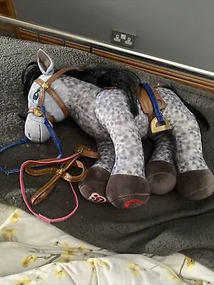 £8 • Buy Build A Bear Horses And Hearts Club Dapple Grey Appaloosa Horse With Accessories