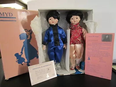 Marian Yu Designs 1989 Asian Boy & Girl Porcelain Dolls Vintage/Limited Edition • $57.95