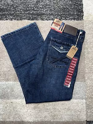 TK Axel Jeans Men’s 34 X 30 Slim Boot Cut Dark Blue Denim Stretch 5 Pockets New • $24.95