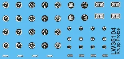 1:35 Scale Vehicle Dials & Placards For Krupp Protze (Decal&PE) LW35104 • $6.99