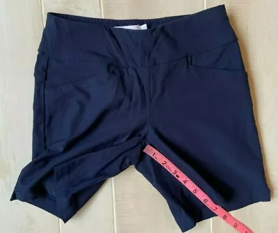 Lady Hagen Blue Pull On Rayon Nylon Spandex Shorts Sz Xs  Women's 6-6.5  Inseam • $9