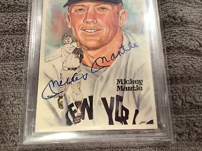 Mickey Mantle Perez Steele PSA 9 Authenticated Postcard • $599.99