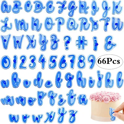 £6.89 • Buy 66x Alphabet Letter Number Cake Mold Cookie Biscuit Stamp Embosser Cutter Mould
