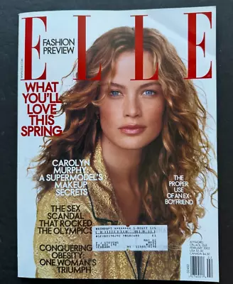 Elle Magazine February 2002 - Carolyn Murphy Cover - Fashion Beauty Ads • $17.99