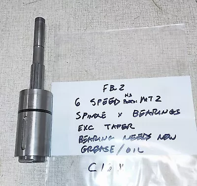 Emco FB-2 Mill Drill VMA Parts: MT2 Quill Spindle W/ Bearings C16X • $150