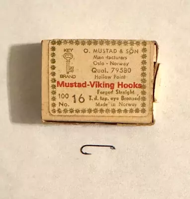 100 Mustad 79580 Streamer Fly Tying Hooks Size 16 Made In Norway NR • $0.99