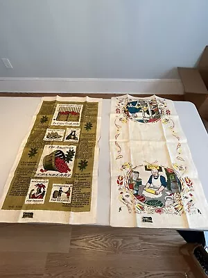 2 Vintage Mid Century  Kay Dee Linen Kitchen Tea Towels. • $20