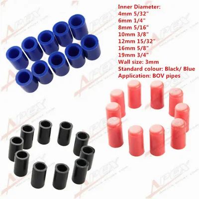 $6.50 • Buy 10PCS 8mm /10mm/19mm Silicone Blanking Cap Intake Vacuum Hose End Bung 