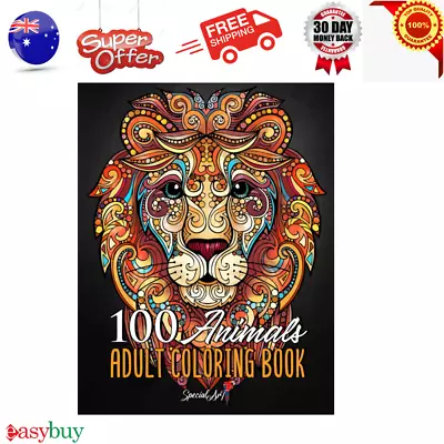 Adult Coloring Book With More Than 100 Beautiful Animal Mandalas • $23.54