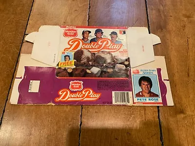 1986 Baseball Meadow Gold Double Play EMPTY BOX W/ PETE ROSE CARD ON BAX • $8.99