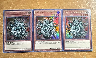 🔥 3x Yugioh GFP2-EN099 Manju Of The Ten Thousand Hands ULTRA RARE PLAYSET NM • $9.99