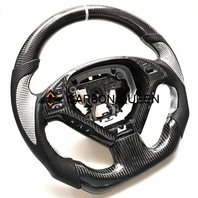 SILVER CARBON FIBER Steering Wheel FOR INFINITI G37g25 G37X W/ CARBON THUMBGRIPS • $475