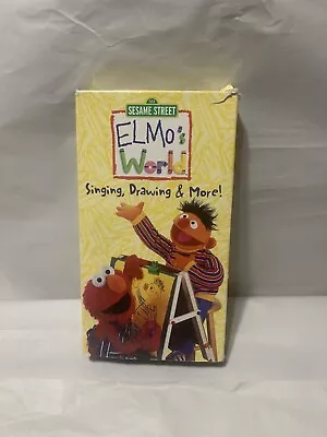 Elmos World ~ Singing Drawing And More ~ Vhs 2000 • $7.99