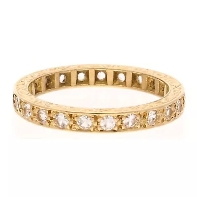 18Carat Yellow Gold Spinel Full Eternity Ring (Size M 1/2) 2mm Wide • £299