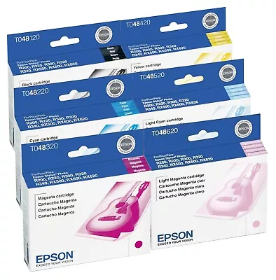 6 Pack Of GENUINE Epson 48 Ink For R200 R220 R300 R320 R340 RX500 RX600 RX620 • $37.99