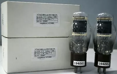 VT62 801-A Hytron Brown Base Made In U.S.A Amplitrex Tested 1MP #194001 194002 • $384