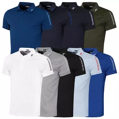 J.Lindeberg Mens Tour Tech Fast Drying Slim Fit Golf Polo Shirt • $75.39