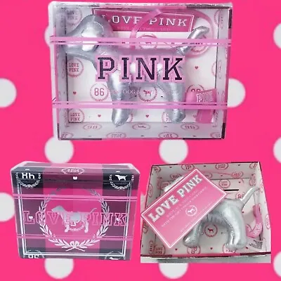 Victoria's Secret Pink Silver Plush Dog Ornament Mini Gift Card Holder  • $39.95