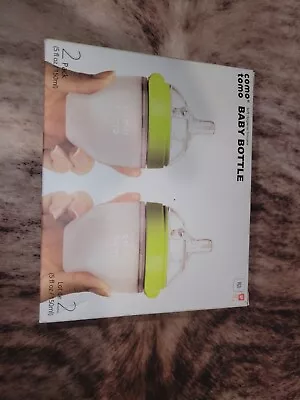 Comotomo Green Baby Bottles - 2 Pk 5 Fl Oz Each. 0-3 Months. Slow Flow. New • $17.99