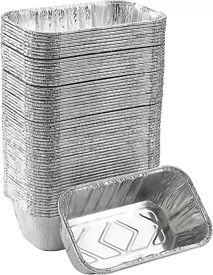 100 Pack 1Lb Mini Loaf Pans Heavy Duty Disposable Aluminum Foil Bread Tins Pan • $24.27