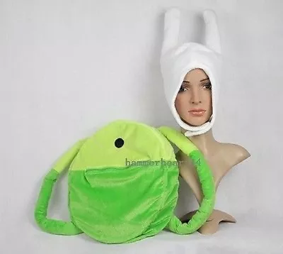$33.90 • Buy Adventure Time FIONA HAT BACKPACK SET Bag Costume White Cap Fleece Girl Ladies
