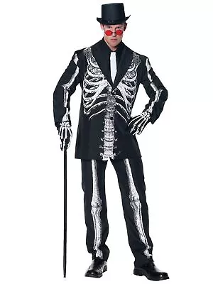 Bone Daddy Tuxedo Day Of The Dead Skeleton Suit Mexican Men Costume • $96.85