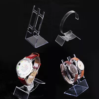 1Pc Practical Fashion Clear Acrylic Bracelet Watch Display Holder Stand Rack:da • £3.34