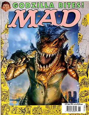 Mad Magazine #370 1998 VF+  Still In Shipping Wrapper Godzilla Cover • $12