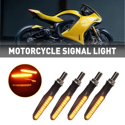 Waterproof Motorcycle LED Turn Signals Lamps Amber Brake Lights Universal AUXITO • $12.99