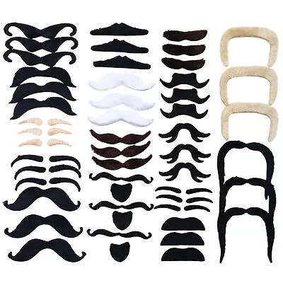 48 Pieces Green Fake Mustaches Self Adhesive Novelty Mustache Fiesta Party • $9.58