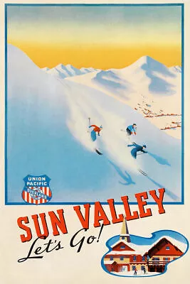 365382 Union Pacific Sun Valley Idaho Vintage Ski Art Decor Print Poster • $29.95