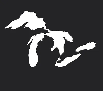 Michigan Great Lakes Die Cut Vinyl Decal Window Sticker - You Pick Color & Size • $4.99