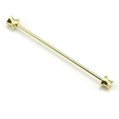 Men's Collar Bar Neck Tie Shirt Pin Tie 6 Cm Gold Silver Boys Clip Clasp Gift UK • £3.79