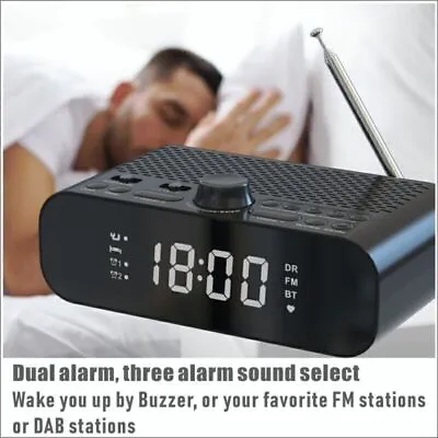 $34.19 • Buy LED Digital Radio FM/DAB+ Alarm Clock LED Bluetooth Bedside Sleep Dual Timer AU
