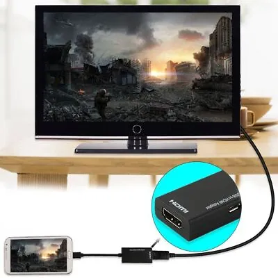 Universal Mhl Micro Usb To Hdmi Cable 1080 P Hd Tv Adapter For Android Phones • $4.25