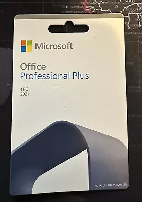 Authentic Microsoft Office Professional Plus 2021 - BRAND NEW SEALED CODE CARD • £49