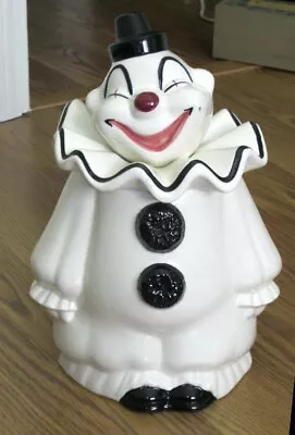 Metlox Poppytrail Black &White Clown Cookie Jar • $55